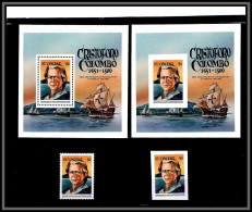 80568b St Vincent Y&t N°24 A Christophe Colomb 500th Anniversary 1986 Neuf ** MNH Columbus Colombo + Imperf Non Dentelé - Cristoforo Colombo