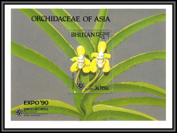 81026 Bhutan Bhoutan Mi BF N°256 Orchidées Orchids Asia ** MNH Fleur Flowers Flower Fleurs 1990 Expo 90 Osaka Japan - Bhután