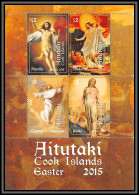 81606 Aitutaki Cook Islands 2015 Y&t BF 106 Easter Murillo Altdorfer Copley Blake Paques Tableau Painting TB Neuf ** MNH - Pasqua