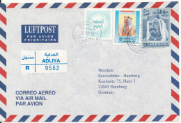 Bahrain Registered Air Mail Cover Sent To Germany Adliya 17-9-1996 - Bahrein (1965-...)