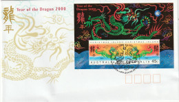 Christmas Island 2000, FDC Unused, Year Of The Dragon - Christmas Island