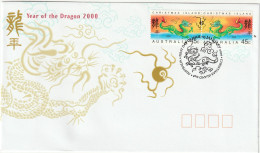 Christmas Island 2000, FDC Unused, Year Of The Dragon - Christmas Island