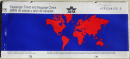 PASAJE PASSENGER TICKET IATA AIRLINE 1998 BUENOS AIRES LONDON PARIS MADRID BRITISH AIRWAYS - World