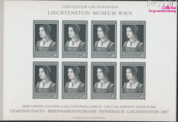 Liechtenstein 1437S Klb Kleinbogen (kompl.Ausg.) Schwarzdruck Postfrisch 2007 Gemälde (10419248 - Nuovi