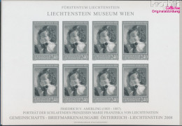 Liechtenstein 1471S Klb Kleinbogen (kompl.Ausg.) Schwarzdruck Postfrisch 2008 Gemälde (10419247 - Nuovi