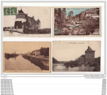 MOULINS - LOT DE 4 CPA MOULINS A EAU : St-Junien + Ault-Onival + Charlesville + La Ferté-sous-Jouarre (Ref 1951) - Molinos De Agua