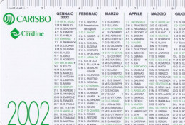 Calendarietto - Carisbo - Anno 2002 - Kleinformat : 2001-...