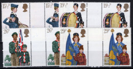 ZAYIX Great Britain 983-986 MNH Gutter Pairs Boy's Girl's Scouts 021023S161 - Other & Unclassified