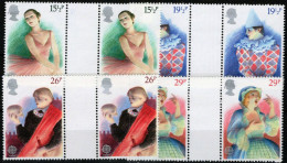 ZAYIX Great Britain 987-990 MNH Gutter Pairs Ballet Opera Drama 021023S160 - Other & Unclassified