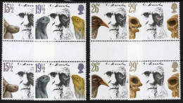 ZAYIX Great Britain 965-968 MNH Gutter Pairs Birds Reptiles Darwin 021023S164 - Other & Unclassified