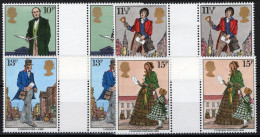 ZAYIX Great Britain 871-874 MNH Gutter Pairs Sir Rowland Hill Mailman 021023S175 - Other & Unclassified