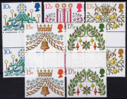 ZAYIX Great Britain 928-932 MNH Gutter Pairs Christmas Decorations 021423S49 - Other & Unclassified