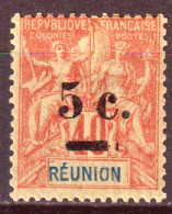 Reunion 1901 Y.T.52 */MH VF/F - Unused Stamps