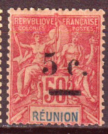 Reunion 1901 Y.T.53 */MH VF/F - Unused Stamps