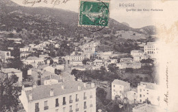 ALGERIE. BOUGIE . CPA. QUARTIER DES CINQ FONTAINES. ANNEE 1908+ TEXTE - Bejaia (Bougie)