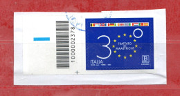 Italia ° -  2023 -  TRATTATO Di MAASTRICHT.  Con CODICE Su FRAMMENTO  Usato. - 2021-...: Used