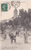 ALGERIE. BOUGIE . CPA. LA NOUVELLE MOSQUEE DE SIDI SOUFI.. ANIMATION. ÂNES. ANNÉE 1908+ TEXTE - Bejaia (Bougie)