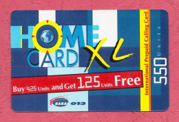 Israel- Barak 013- Home Card XL- International Prepaid Calling Card By 550 Units. Used- Exp. 31.12.2004- - Israel