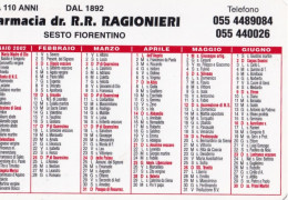 Calendarietto - Farmacia - R.r. Ragionieri - Sesto Fiorentino - Anno 2002 - Kleinformat : 2001-...