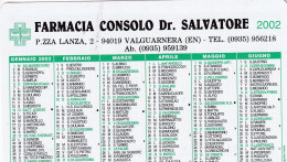 Calendarietto - Farmacia Consolo - Salvatore - Valguarnera - Enna - Anno 2002 - Kleinformat : 2001-...
