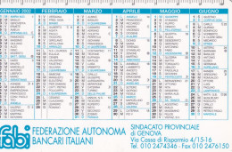 Calendarietto - Federazione Autonoma Bancari Italiani - Genova - Anno 2002 - Kleinformat : 2001-...