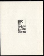 MOROCCO(1939) Scimitar-horned Oryx. Die Proof In Black. Scott Nos 173, Yvert No 196. - Sonstige & Ohne Zuordnung