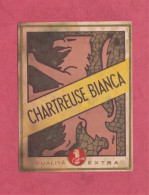 Label New, Chartreuse Bianca. Qualità Extra. Maker  -Gubra. 128 X 98 Mm - Alcools & Spiritueux