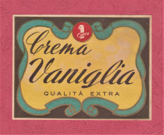 Label New- Crema Vaniglia, Qualità Extra. Distillery, Gubra, Italy. 124x 97mm. - Alcohols & Spirits