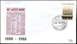 FDC 2271/72 - Communicatie, "Le Soir" En "Het Laatste Nieuws" - 1981-1990