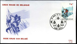 FDC 2082/83 - Belgische Rode Kruis - 1981-1990