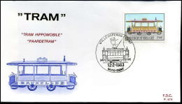 FDC 2079/81 - Geschiedenis Van De Tram En Trolleybus - 1981-1990