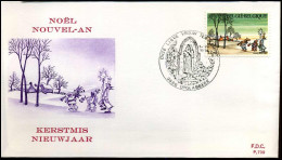 FDC - 2155  Kerstmis En Nieuwjaar - Stempel : Opglabbeek - 1981-1990