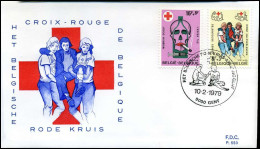 1921/22 - FDC - Het Belgische Rode Kruis   - Stempel : Gent - 1971-1980