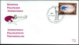 1621 - FDC - Belgica 72   - Stempel : La Louvière - 1971-1980