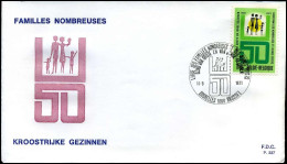 1601 - FDC - Bond Grote En Jonge Gezinnen   - Stempel : Bruxelles/Brussel - 1971-1980