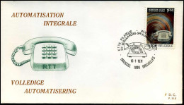 1567 - FDC - Automatisering Telefoonnet   - Stempel : Brussel/Bruxelles - 1971-1980