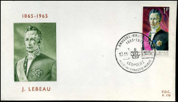 1351 - FDC - Joseph Lebeau   - Stempel : Brussel/Bruxelles - 1961-1970