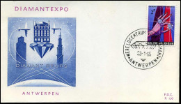1314 - FDC - Diamantexpo Antwerpen   - Stempel : Antwerpen - 1961-1970