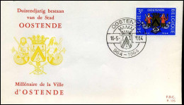 1285 - FDC - De Stad Oostende   - Stempel : Oostende - 1961-1970