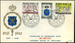 1246/48 - FDC - Schermen   - Stempel : 2 X Gent - 1961-1970