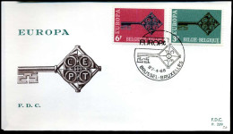 1452/53 -  FDC - Europa CEPT - Stempel : Brussel / Bruxelles - 1961-1970