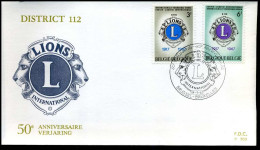 1404/05- FDC - Lions Club - Stempel : Brussel / Bruxelles - 1961-1970