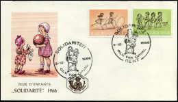 1402+1403 - FDC - Solidariteit, Kinderspelen - Stempel : 2 X Gent - 1961-1970