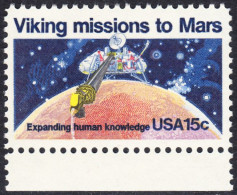 !a! USA Sc# 1759 MNH SINGLE W/ Bottom Margin - Viking Missions To Mars - Neufs