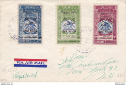 1956 YEMEN (Nord) - Michel 59II-62II-63II Registered Letter To New York With Arr - Asia (Other)