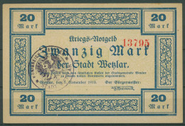 Wetzlar 20 Mark 1918, Geiger 551.08, Kassenfrisch (K797) - Other & Unclassified