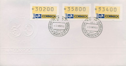 Brasilien 1993 Ersttagsbrief Satz 30200/35800/53400 ATM 4 S5 FDC (X80259) - Viñetas De Franqueo (Frama)