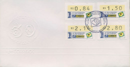 Brasilien 1994 Automatenmarken Satz 0,84/1,50/2,14/2,80 ATM 6 S1 FDC (X80268) - Viñetas De Franqueo (Frama)