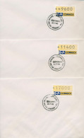 Brasilien 1993 Automatenmarken Satz 9600/11400/17000 ATM 4 FDC (X80262) - Affrancature Meccaniche/Frama