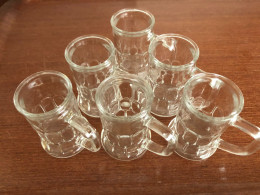 Lot De 6 Petites Chope à Digestifs Liqueur Gravé Reims France - Vasos